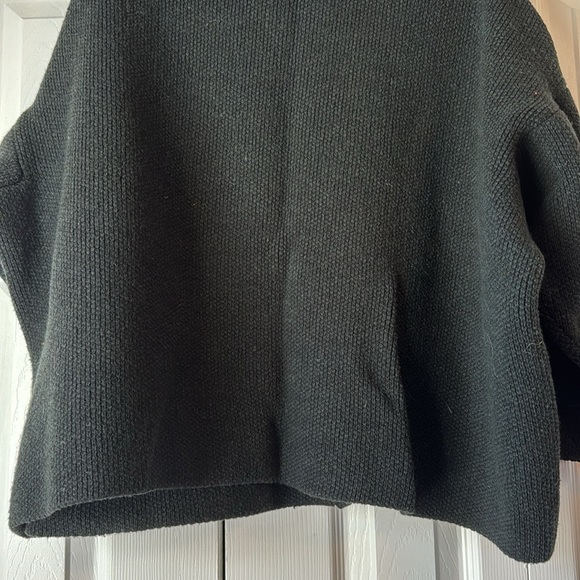 Vintage Margaret O'Leary Wool Blend Boxy Knit Oversized Cardigan in Black - Picture 13 of 13